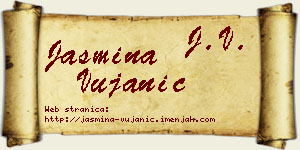 Jasmina Vujanić vizit kartica